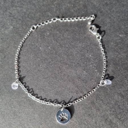 Brățară metalică argintie, 23cm, charm 10mm – Eleganță și rafinament [4]