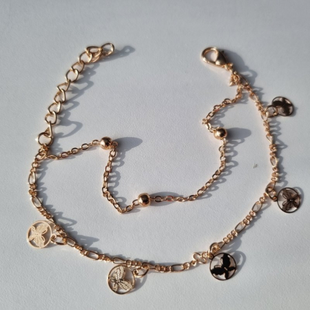 Bratara dama aurie cu charm fluture [2]