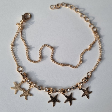 Brățară aurie cu stea de mare – Brățară metalică elegantă [3]