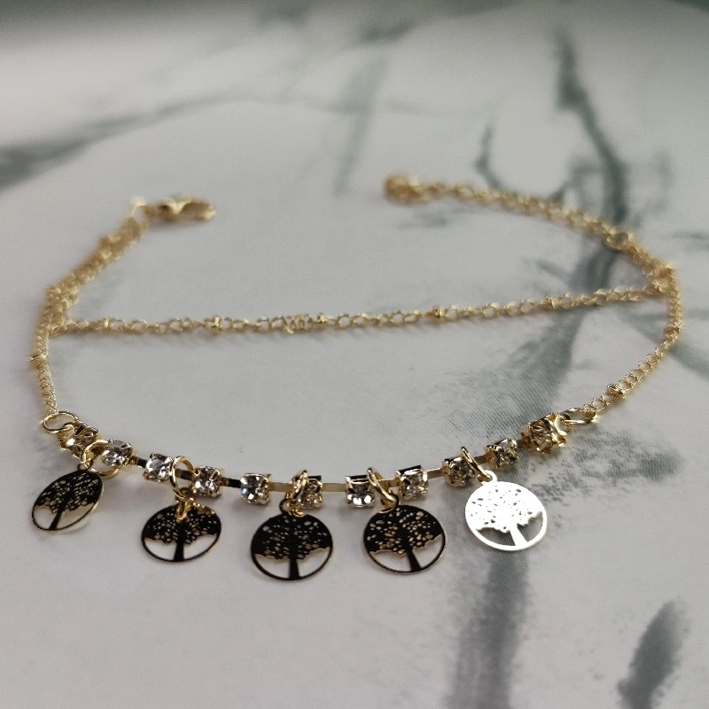 Bratari aurii de dama cu charm copacul vietii [0]