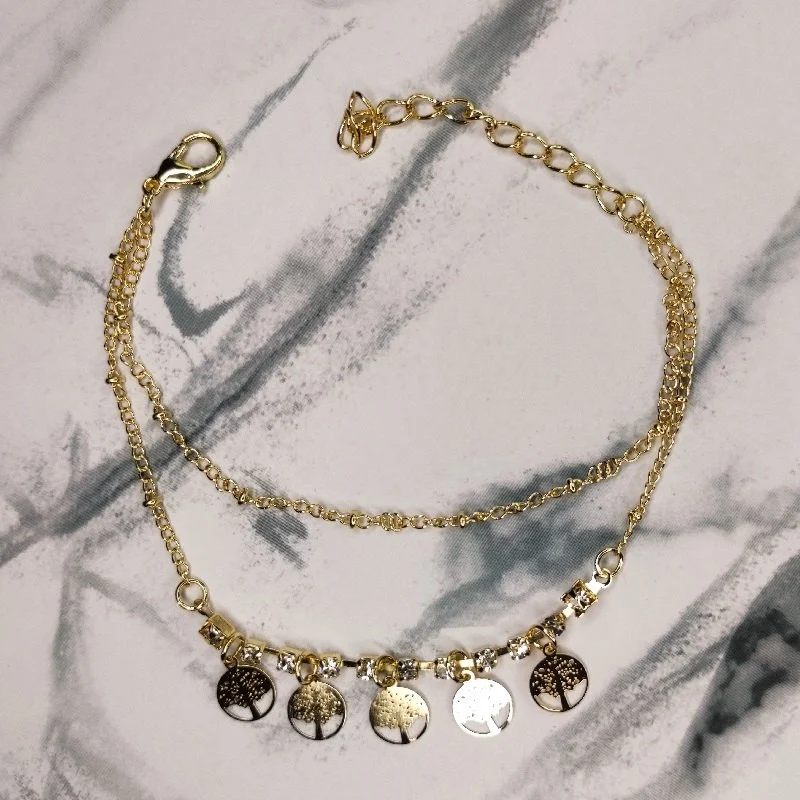 Bratari aurii de dama cu charm copacul vietii [2]