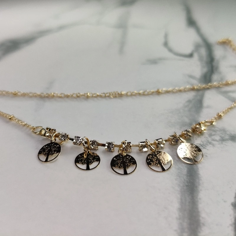 Bratari aurii de dama cu charm copacul vietii [1]