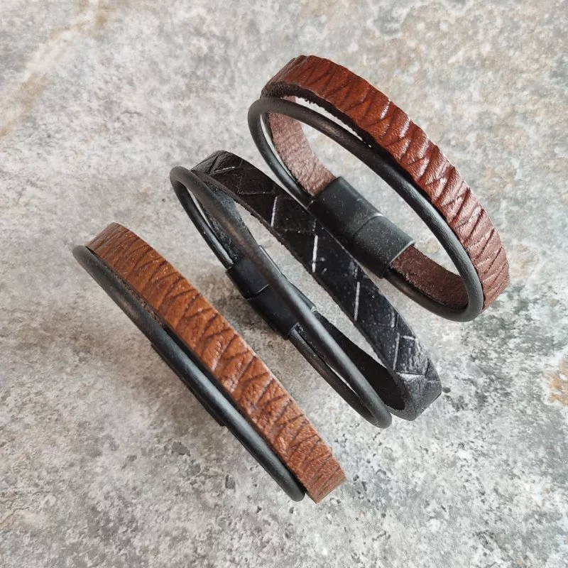 Bratara din piele ecologica, handmade, bratari ieftine dama [4]