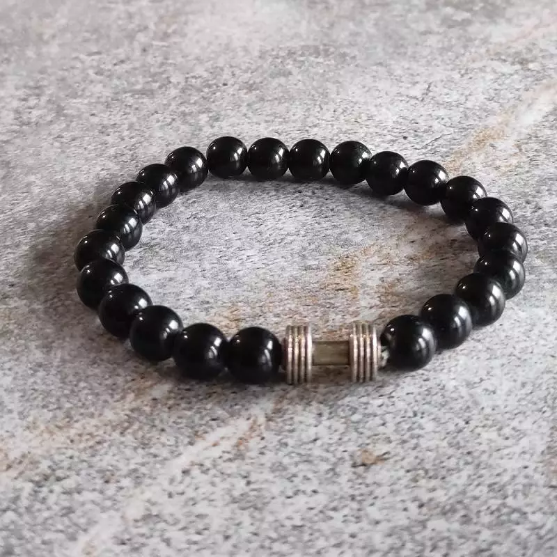 Bratara handmade din piatra semipretioase si lemn [1]