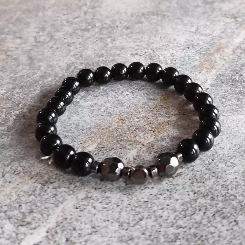 Bratara handmade din piatra semipretioase si lemn [3]