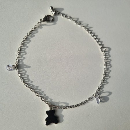 Brățară metalică argintie, 23cm, charm 10mm – Eleganță și rafinament [3]