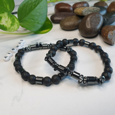 Bratara handmade din pietre semipretioase si snur elastic [1]