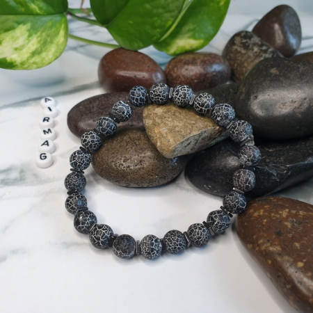 Bratara handmade din pietre semipretioase si snur cerat [0]