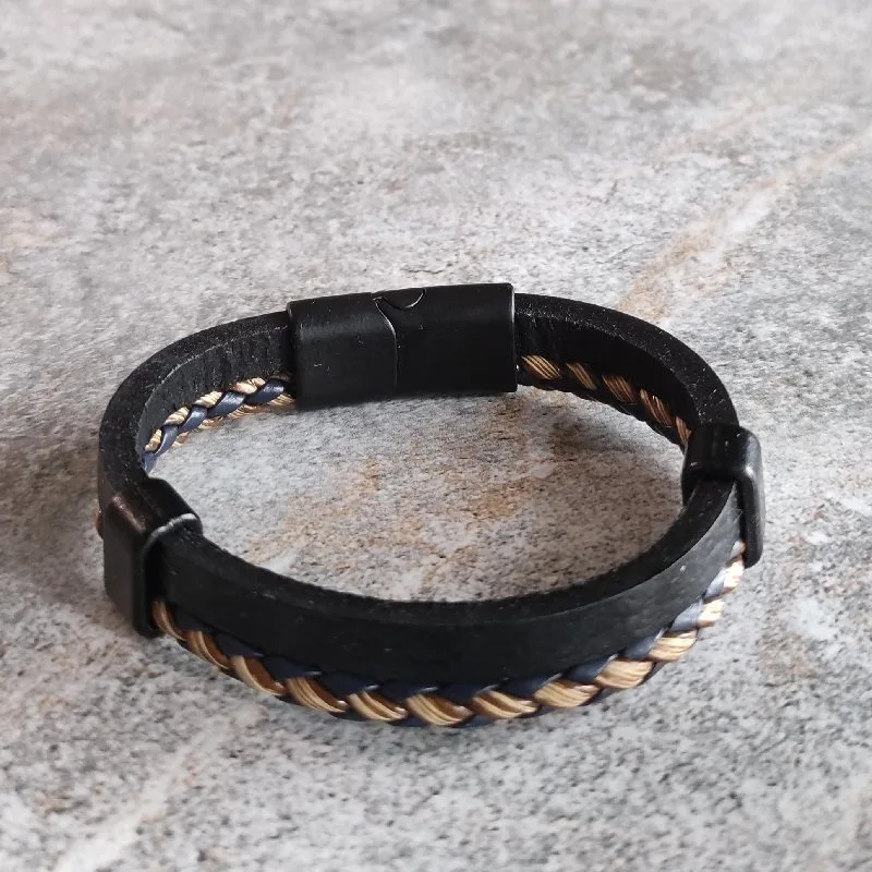 Bratara piele ecologica, bratara dubla normala si impletita, culori deosebite [1]