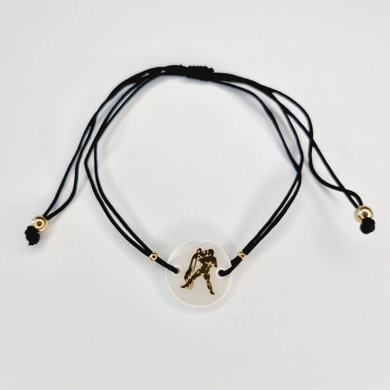Bratari cu zodii din snur si charm din sidef [1]