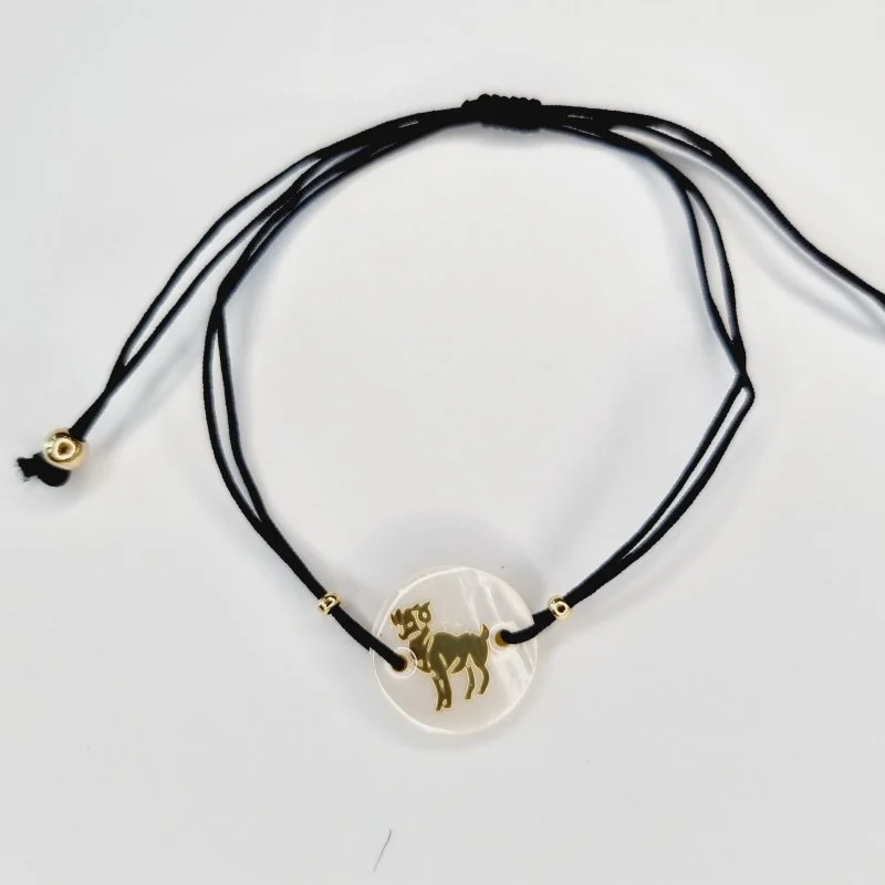 Bratari - Bratari cu zodii din snur si charm din sidef