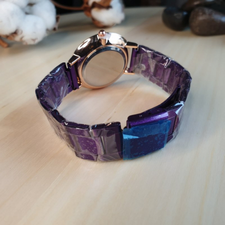 Ceas cu imprimeu inima pe cadran si bratara metalica [4]