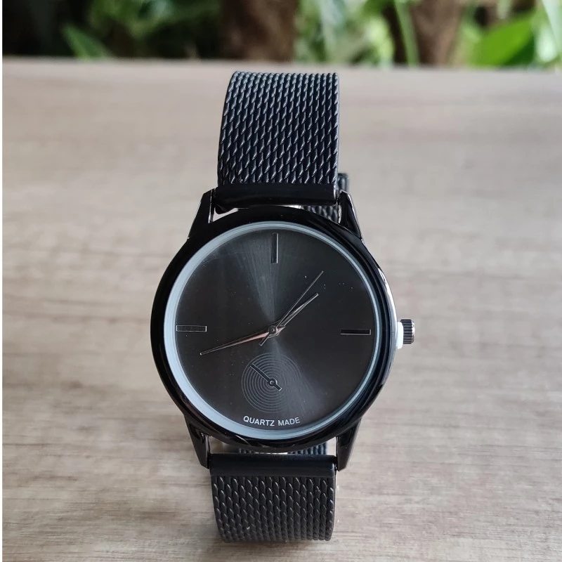 Ceas dama, cadran negru, curea silicon, ceas fashion [4]