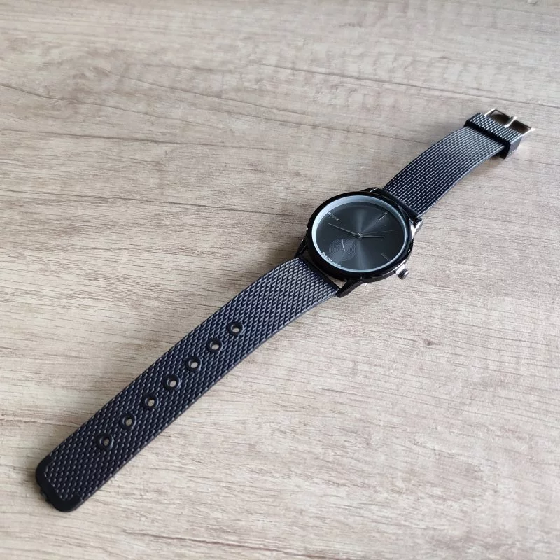 Ceas dama, cadran negru, curea silicon, ceas fashion [3]