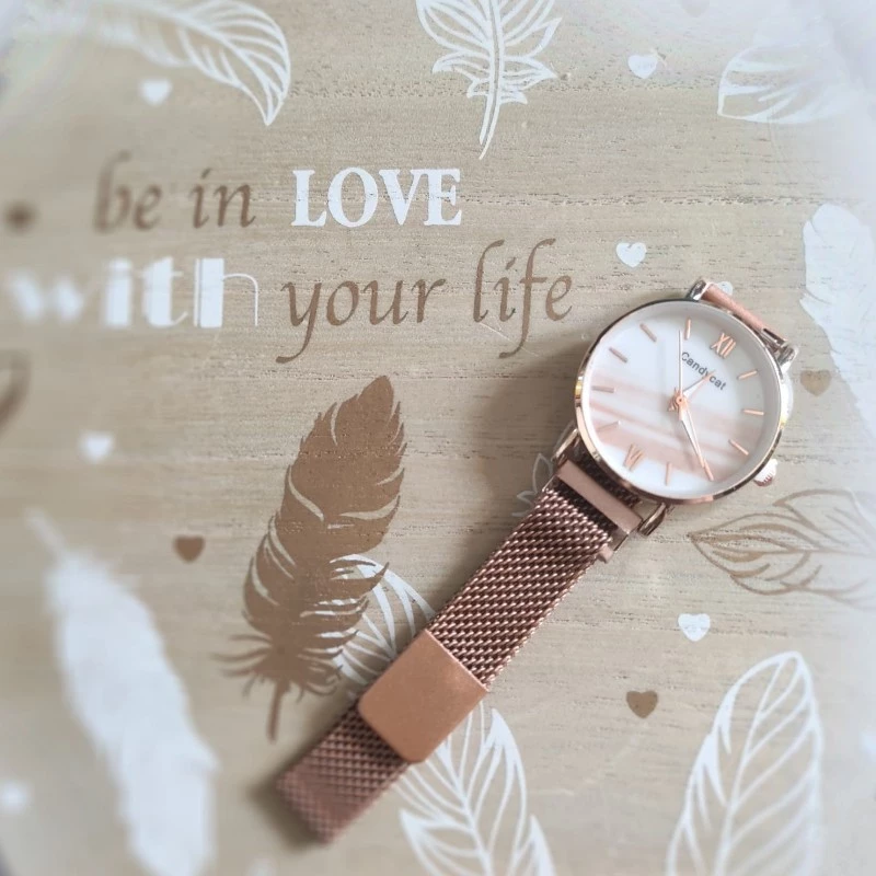 Ceas dama elegant, cadran alb, curea metalica [1]