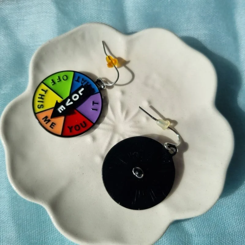 Cercei cu mesaj love, cercei dama multicolor [2]