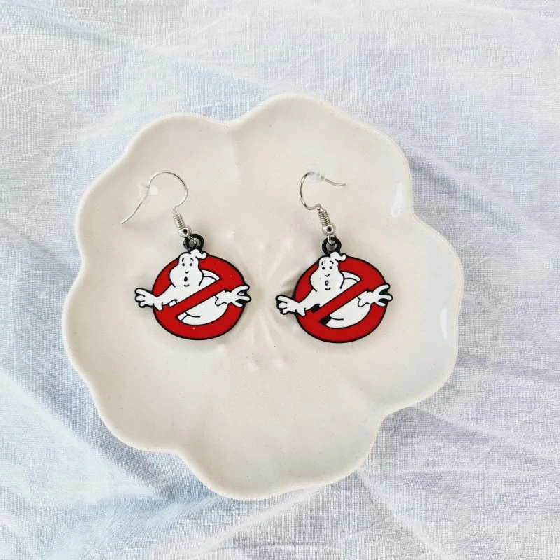 Cercei ghostbusters, din metal