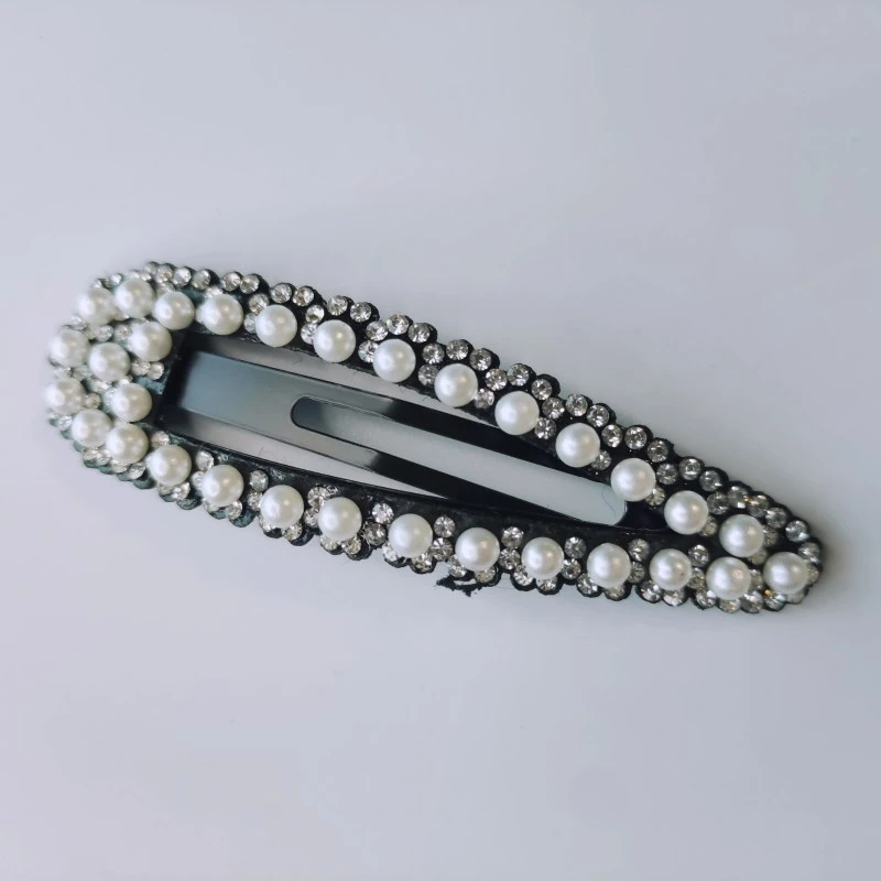 clama de par, eleganta, cu strasuri si perle din plastic [3]