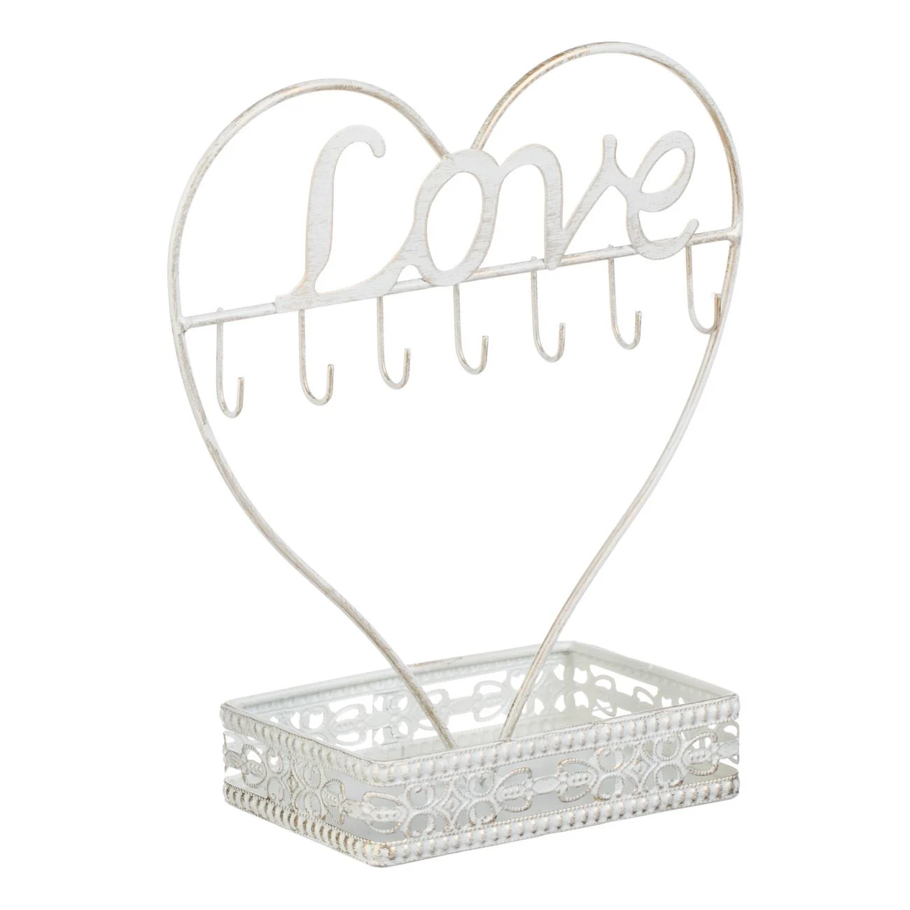 Home & Deco - Organizator bijuterii din metal in forma de inima