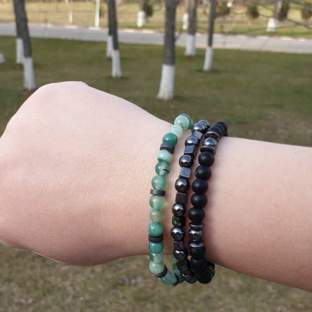 Set bratari elastice cu pietre semipretioase [3]