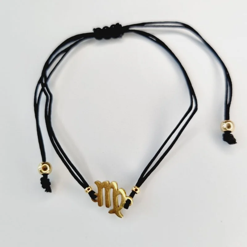 Bratari cu semne zodiacale fecioara, negru