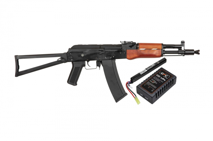 Set complet Arma Asalt AK 47 SA - J08 EDGE + Smart charger, LiPo cu baterie si bile [2]