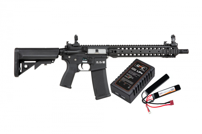 Set complet Arma asalt M4 SA-E06 EDGE MOSFET + Smart charger, LiPo cu baterie si bile [2]