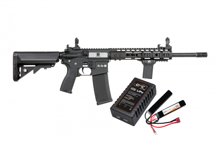 Set complet Arma asalt M4 SA-E09 EDGE MOSFET + Smart charger, LiPo cu baterie si bile [2]