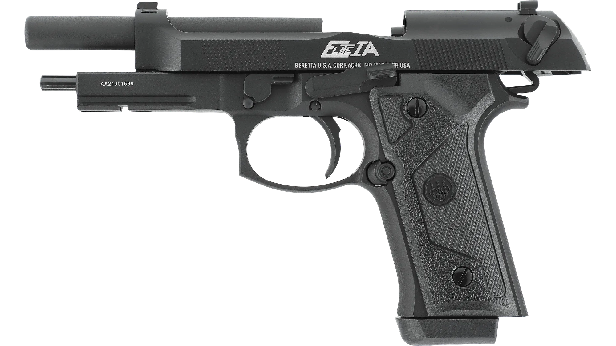 Set complet pistol airsoft Beretta Elite IA Full Metal BlowBack GreenGas + 1000 bile + Tub GreenGas + cutie de transport [4]