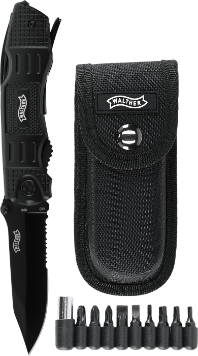 briceag multifunctional Walther MTK cu spargator geam cutter centura siguranta si toc cadou [3]