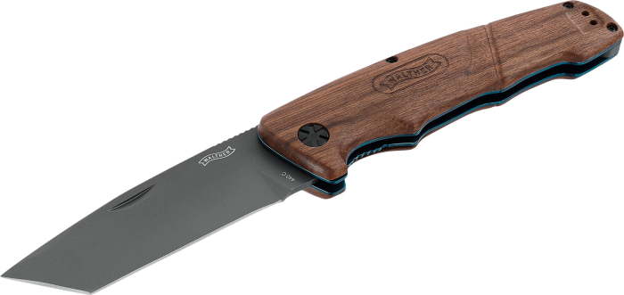 briceag Walther BWK4 lama otel maner lemn toc piele cadou [2]