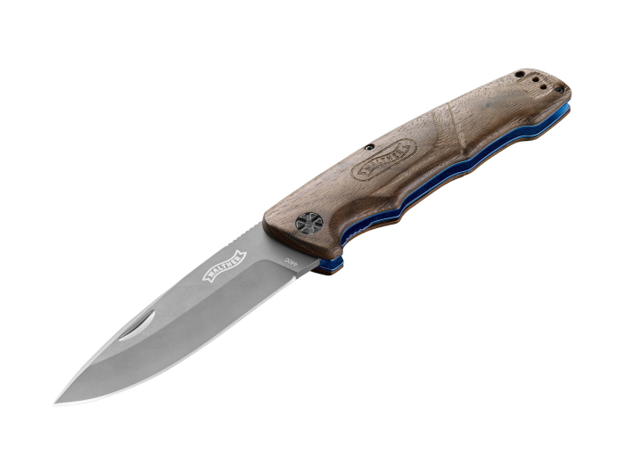 Briceag Walther BWK 7 lama otel maner lemn toc piele cadou [2]