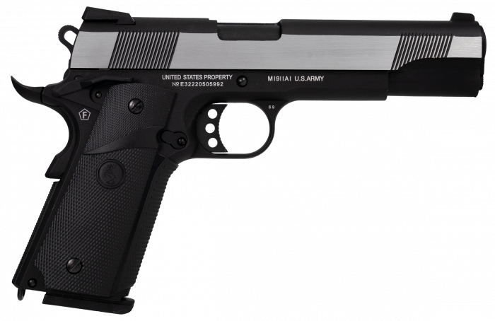 Colt 1911 Combat GreenGas Dual tone (Silver-Negru) Full Metal blowback [2]