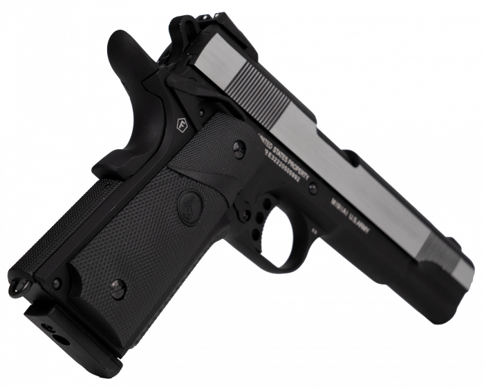 Colt 1911 Combat GreenGas Dual tone (Silver-Negru) Full Metal blowback [3]