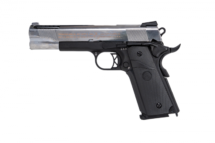 Colt 1911 Combat Ported GreenGas Dual tone (Silver-Negru) Full Metal  blowback [3]