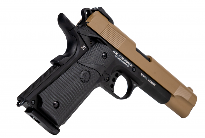 Colt 1911 Combat Ported GreenGas Dual tone (Tan-Negru) Full Metal  blowback [5]