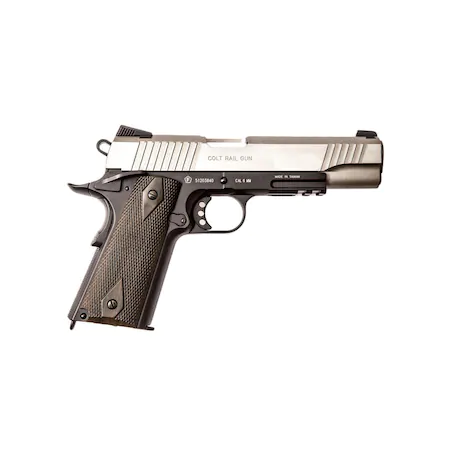 Pistol COLT 1911 Rail Gun  CO2 Black Dual Tone Blowback Full Metal [6]