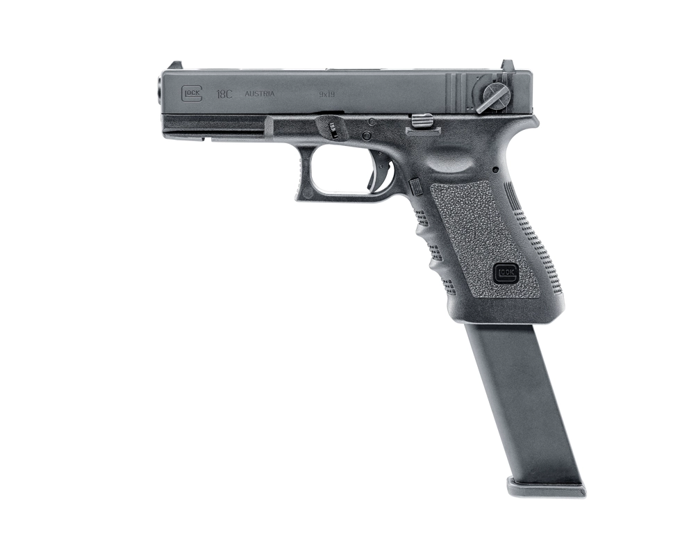 Set pistol Glock 18C Full-Auto GreenGas + 1000 bile + Tub GreenGas + cutie de transport [2]
