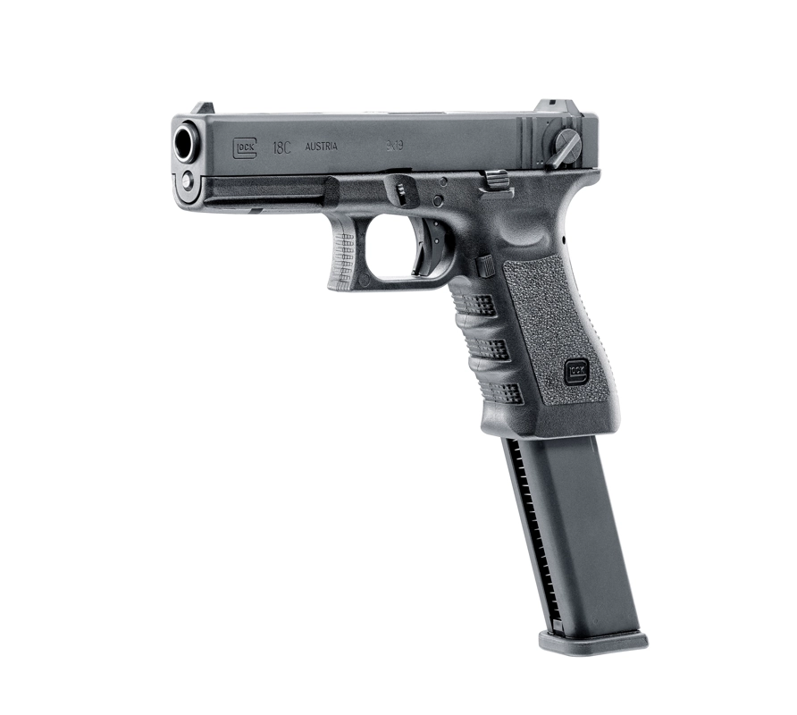 Set pistol Glock 18C Full-Auto GreenGas + 1000 bile + Tub GreenGas + cutie de transport [4]