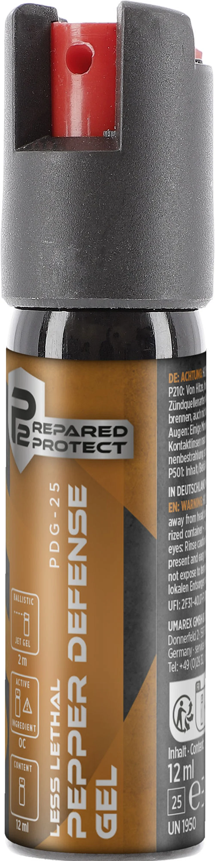 P2P PDG-25 Pepper Gel spray autoaparare - jet ballistic 12 ml [2]