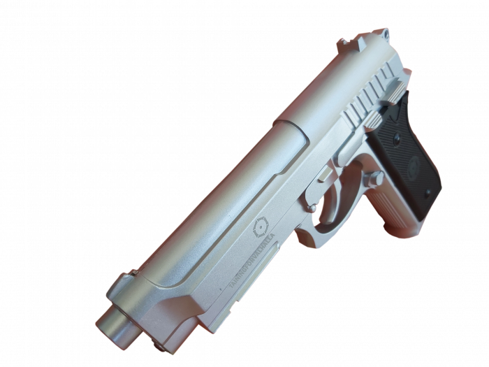 Pistolul Airsoft PT92 Silver Upgradat cu putere de 4 Jouli [3]