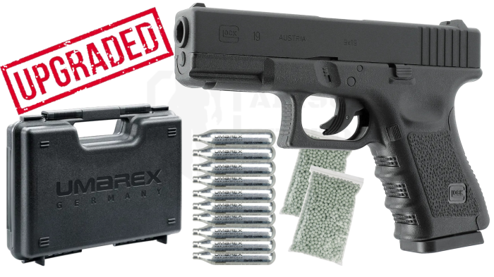 Pistol Airsoft CO2 Glock 19 Upgraded 3J + cutie transport + co2 si bile cadou [1]