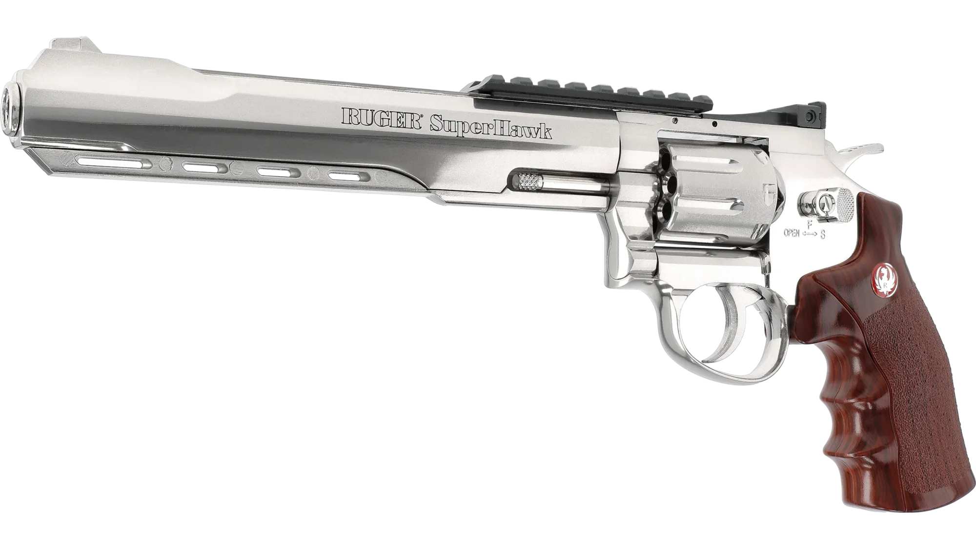 Pistol Airsoft Ruger SuperHawk 8" 4Joules Full Metal Argintiu [2]