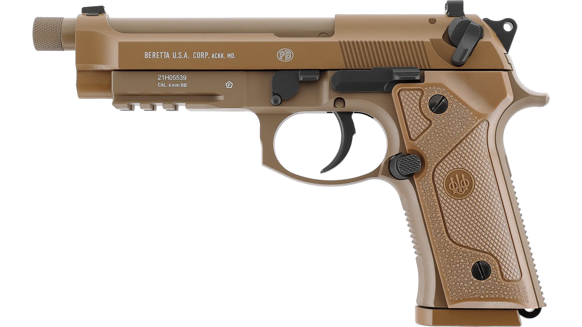 Set complet Pistol Beretta MOD. M9A3 FM BB CO2 Tan + 1000 bile + 10 capsule CO2 + cutie de transport [2]