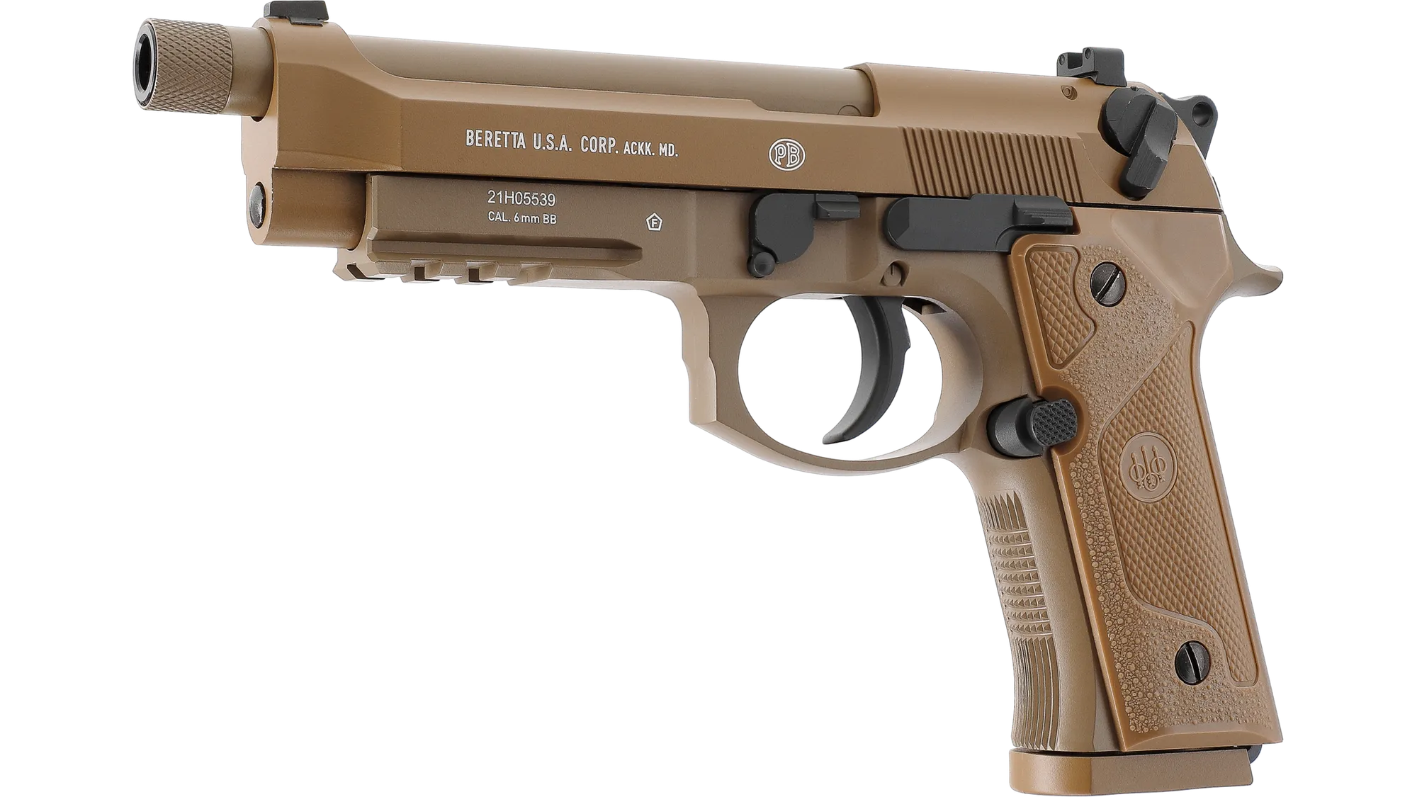 Set complet Pistol Beretta MOD. M9A3 FM BB CO2 Tan + 1000 bile + 10 capsule CO2 + cutie de transport [5]