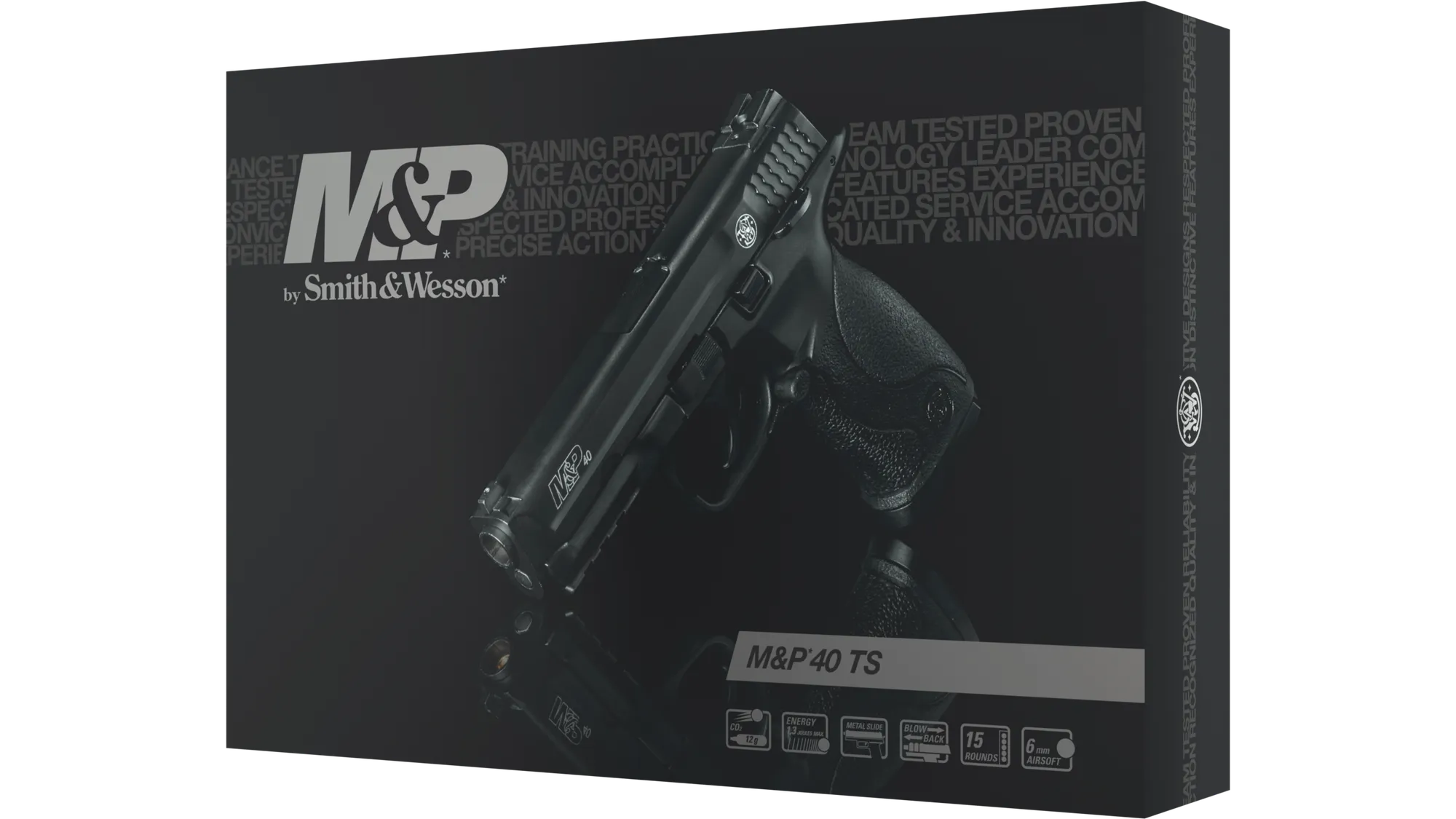 Set complet Pistol Smith & Wesson M&P40 TS CO2 GBB + 1000 bile + 10 CO2 + cutie de transport [6]
