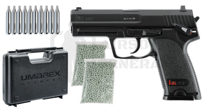 Set Pistol Heckler & Koch USP Co2 GNBB - Cutie transport bile co2 [1]