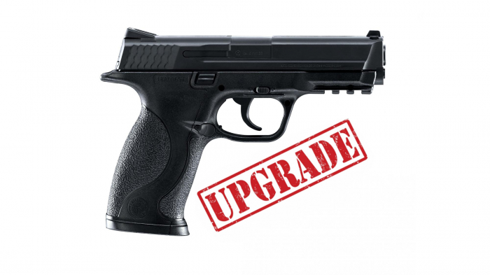 Set complet Pistol airsoft Smith & Wesson M&P40 Metalic Co2 NBB (Upgrade) + 1000 bile + 10 CO2 + cutie de transport [4]