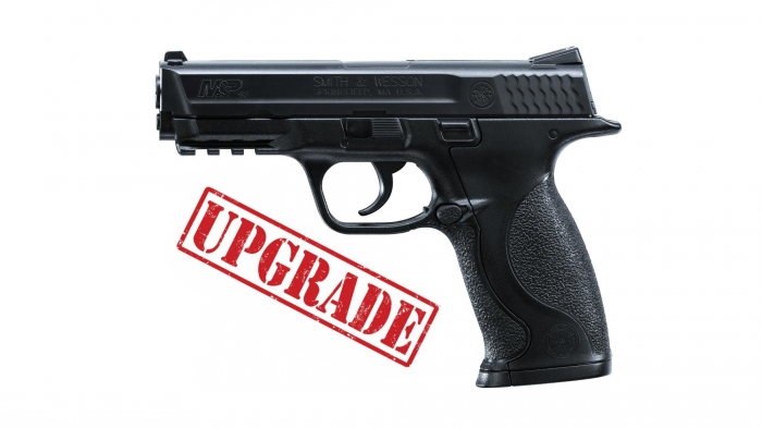 Set complet Pistol airsoft Smith & Wesson M&P40 Metalic Co2 NBB (Upgrade) + 1000 bile + 10 CO2 + cutie de transport [2]