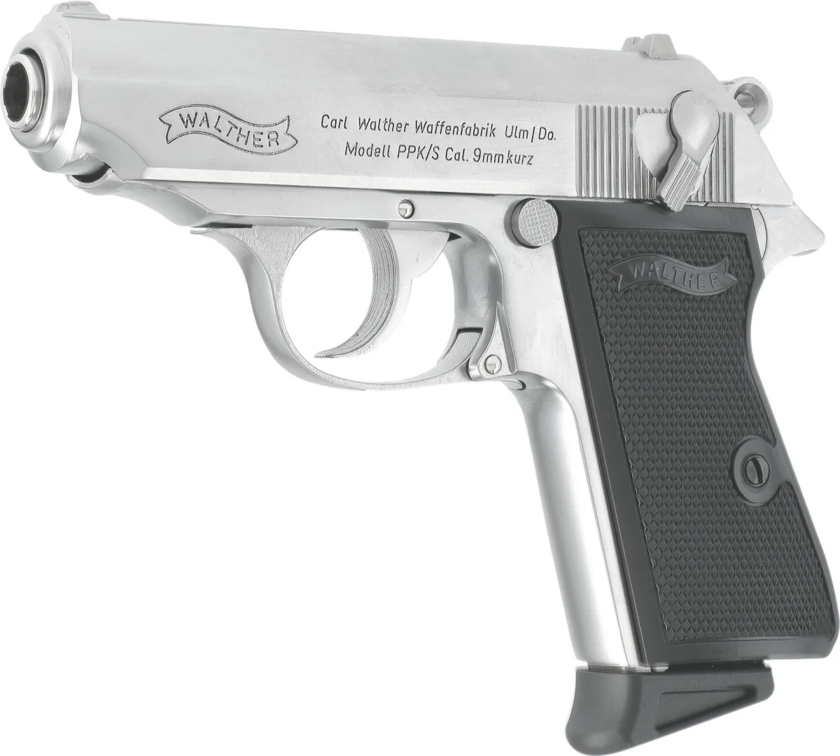 Walther PPK/S Silver pistol airsoft full metal Blowback GreenGas [3]